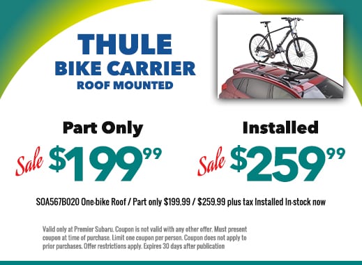 Premier Subaru Parts - Thule Bike Carrier - Roof Mounted