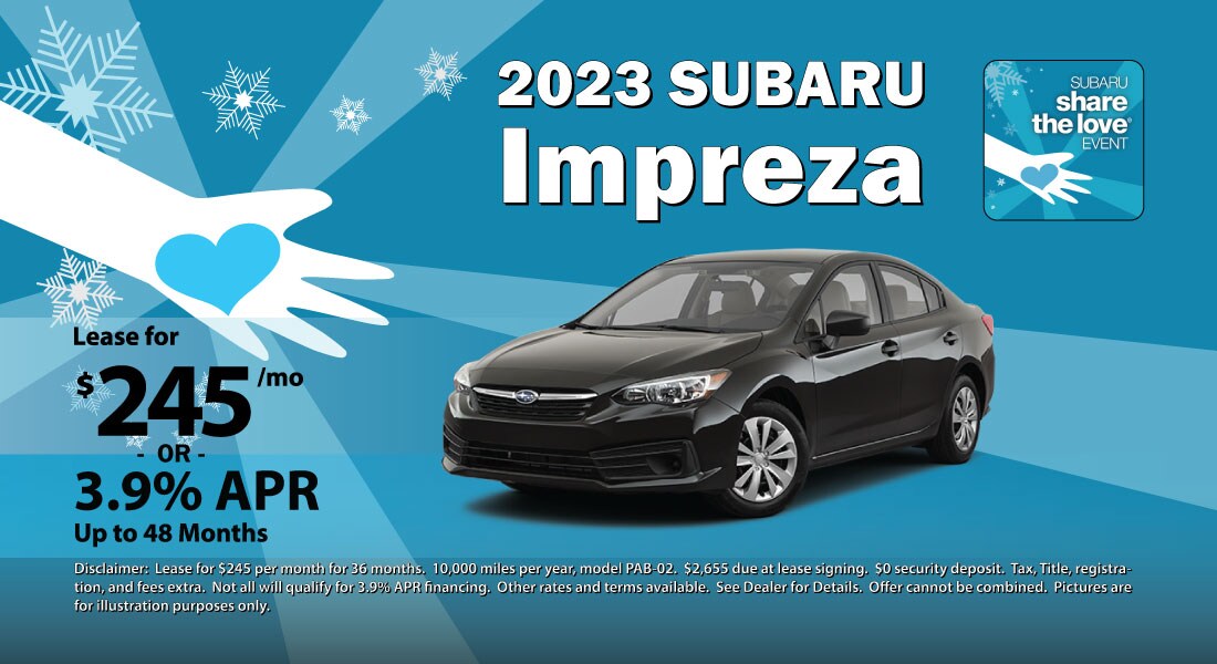 2023 Subaru Impreza -Lease for $245/month