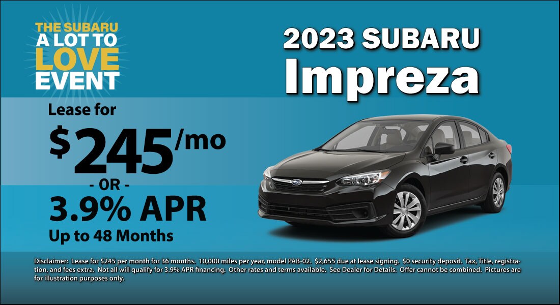 2023 Subaru Impreza - Lease for $245/month