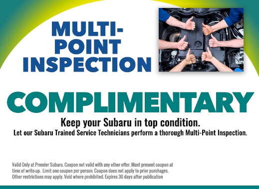 Multi Point Inspection Service Special from Premier Subaru Watertown