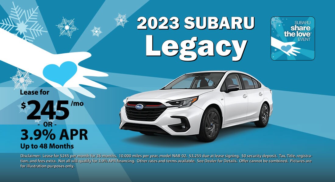 2023 Subaru Legacy - $245/month lease