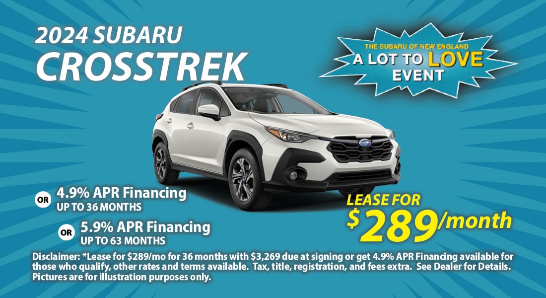 2024 Subaru Crosstrek - $289/month lease