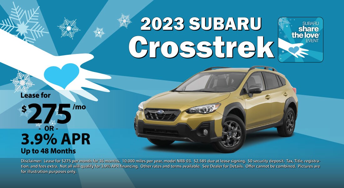 2023 Subaru Crosstrek - Lease for $275/month