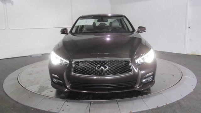 Certified 2014 INFINITI Q50 Premium with VIN JN1BV7AP7EM672297 for sale in Burlington, VT