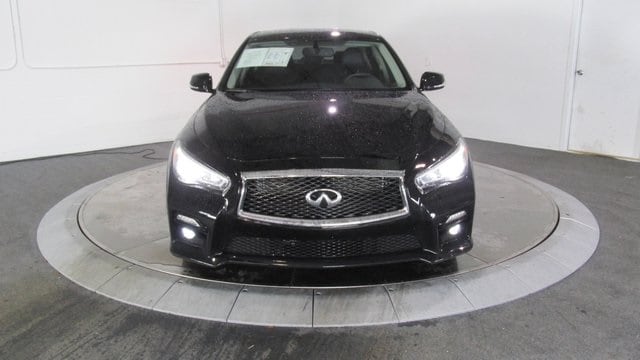 Certified 2014 INFINITI Q50 Premium with VIN JN1BV7AP4EM681636 for sale in Burlington, VT