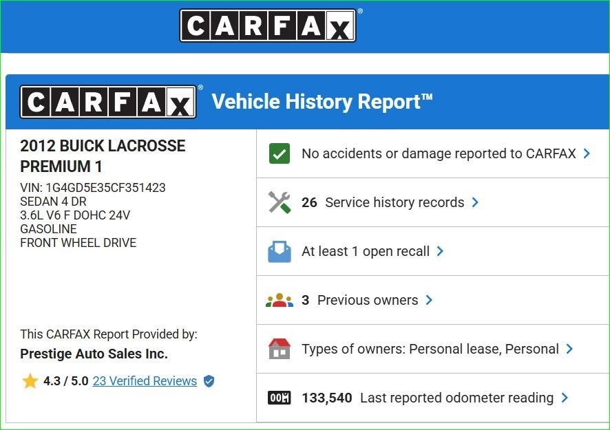2012 Buick LaCrosse Premium 1's photo