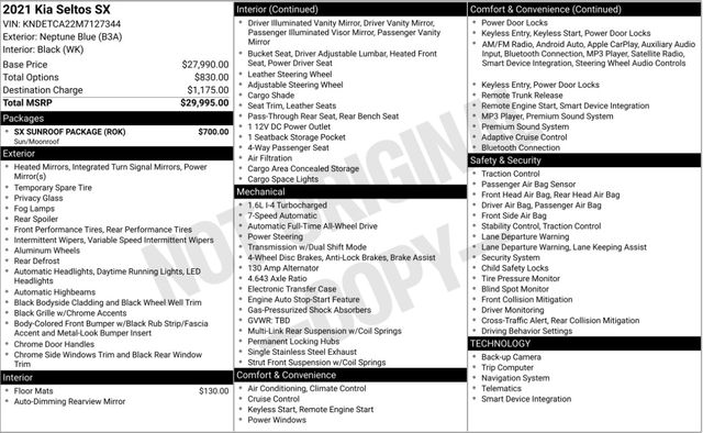 2021 Kia Seltos SX