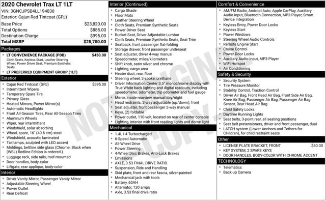2020 Chevrolet Trax LT
