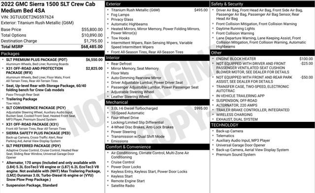 2022 GMC Sierra 4WD Crew Cab Short Box SLT's photo