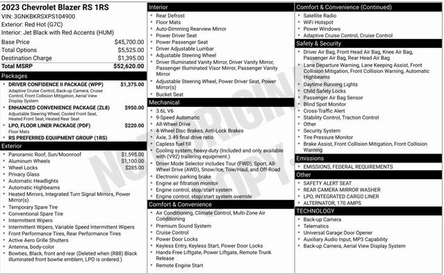 2023 Chevrolet Blazer RS's photo