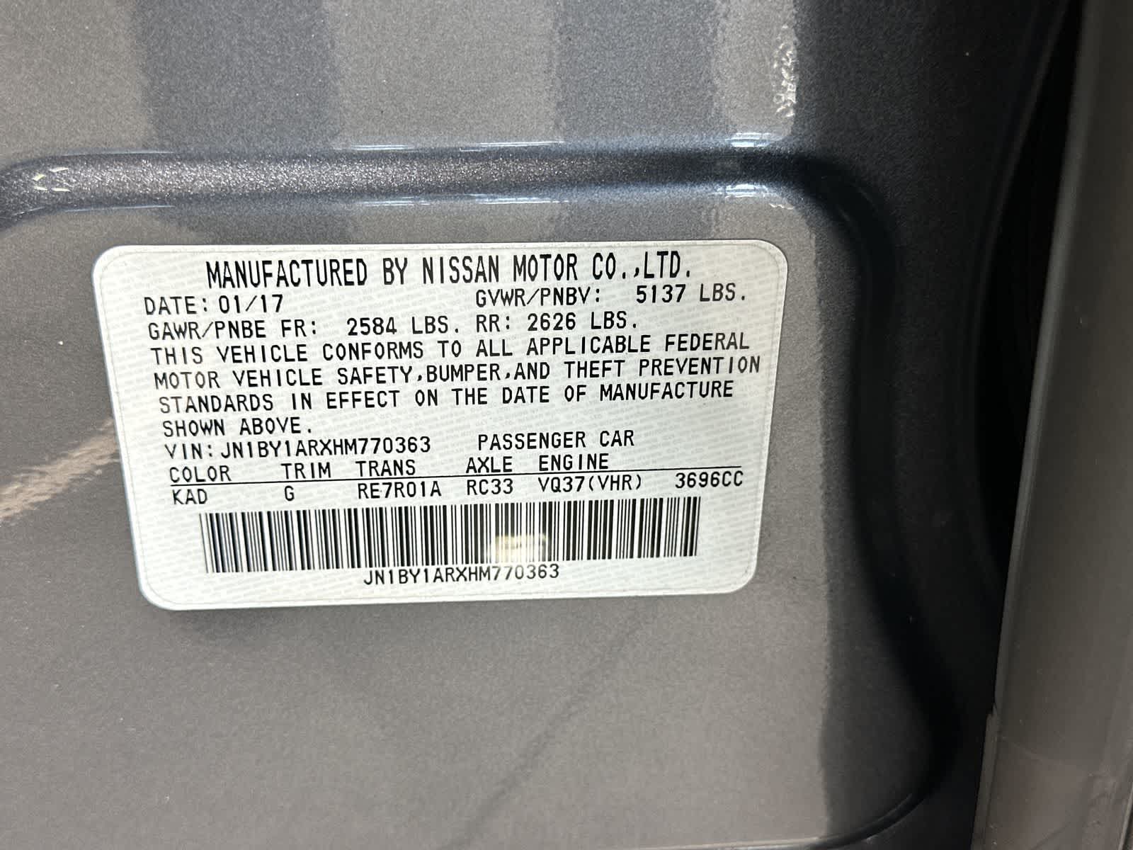 Thumbnail: 2017 INFINITI Q70 - 33