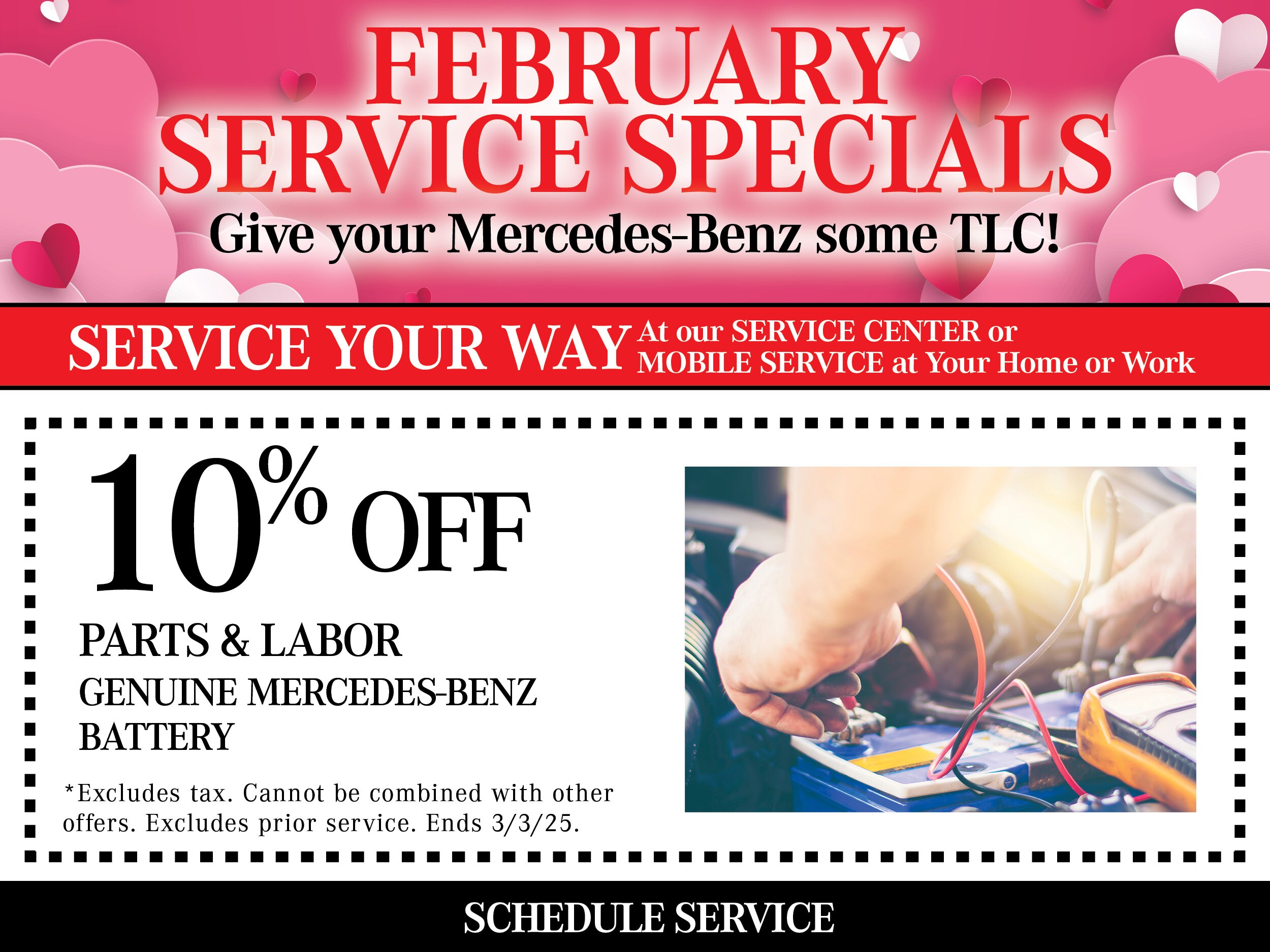 Mercedes benz service specials discount