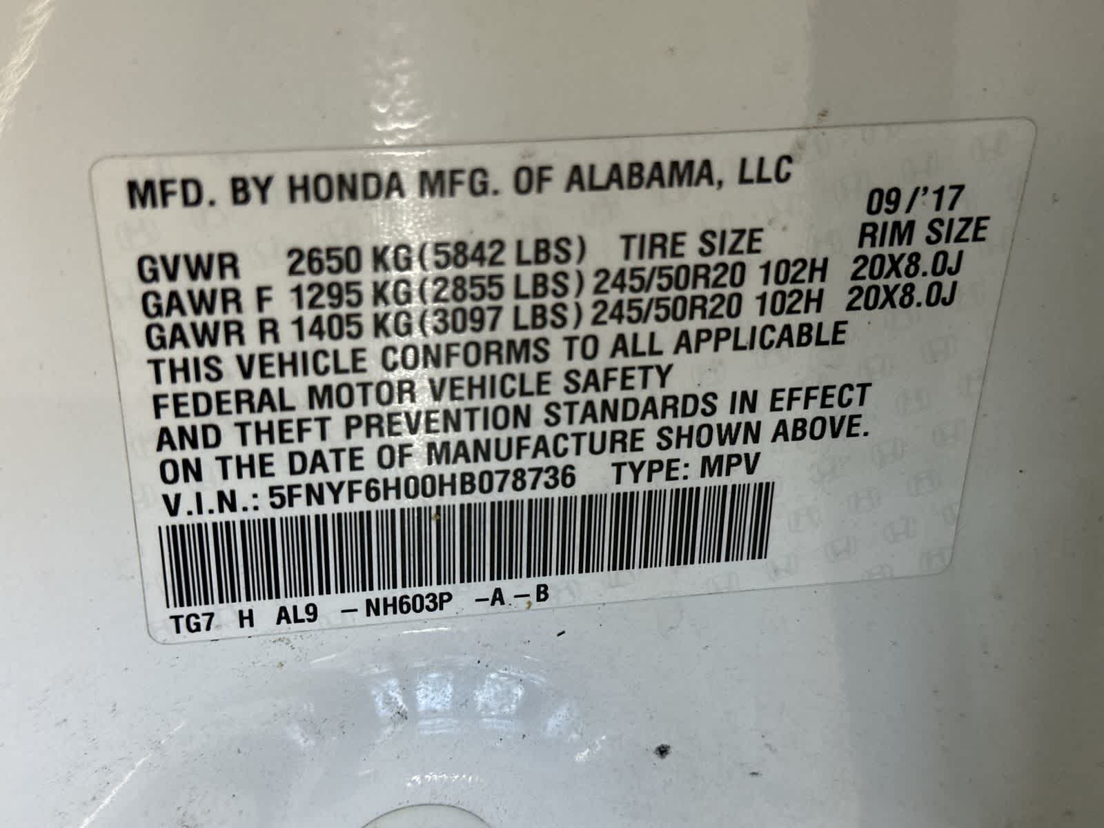 Thumbnail: 2017 Honda Pilot - 33