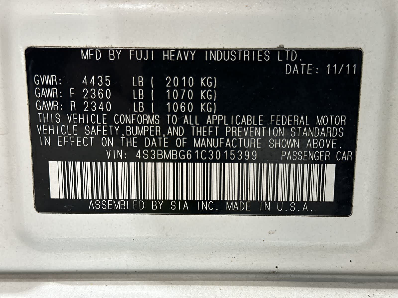 Thumbnail: 2012 Subaru Legacy - 33