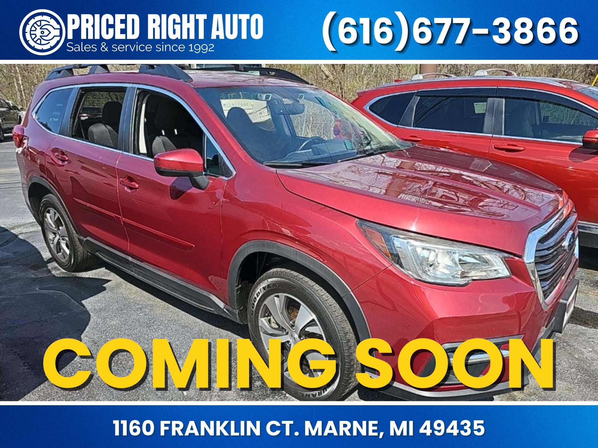 Crimson Red Pearl 2020 Subaru Ascent Premium 7-Passenger AWD SUV / Crossover All-Wheel Drive Continuously Variable Transmission