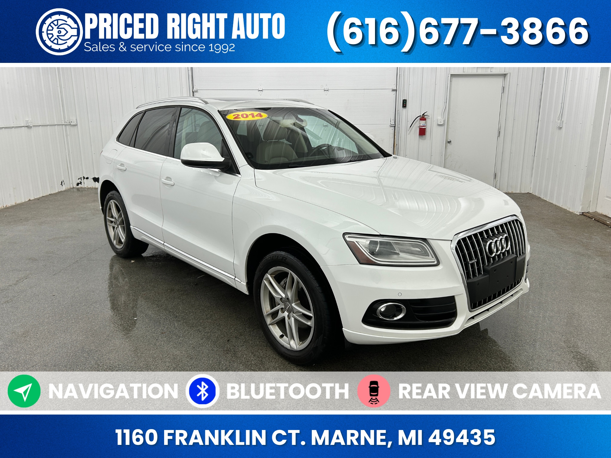 White 2014 Audi Q5 2.0T quattro Premium Plus SUV / Crossover All-Wheel Drive 8-Speed Automatic