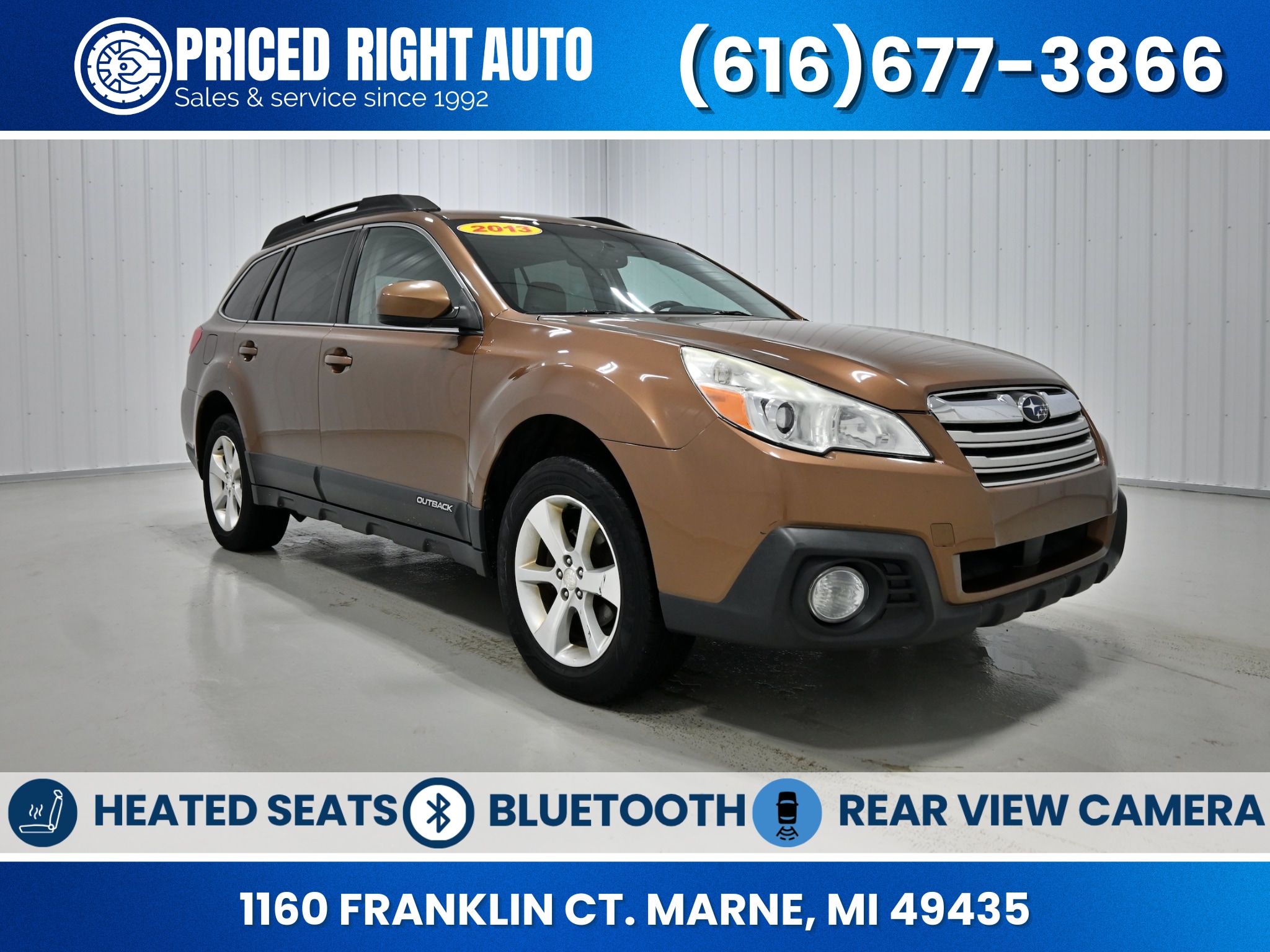 Caramel Bronze Pearl 2013 Subaru Outback Wagon All-Wheel Drive Continuously Variable Transmission