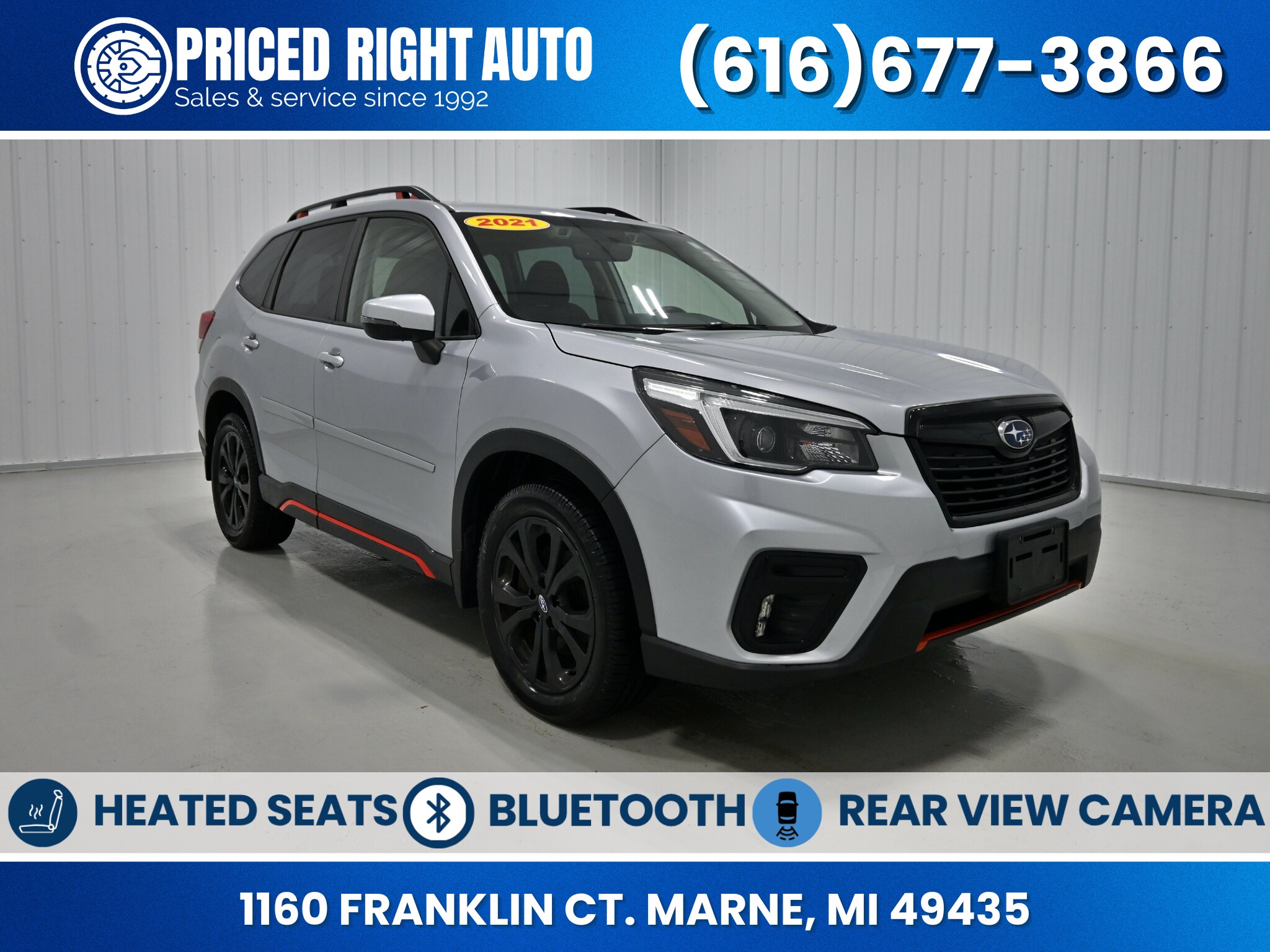 Ice Silver 2021 Subaru Forester SUV / Crossover All-Wheel Drive Continuously Variable Transmission