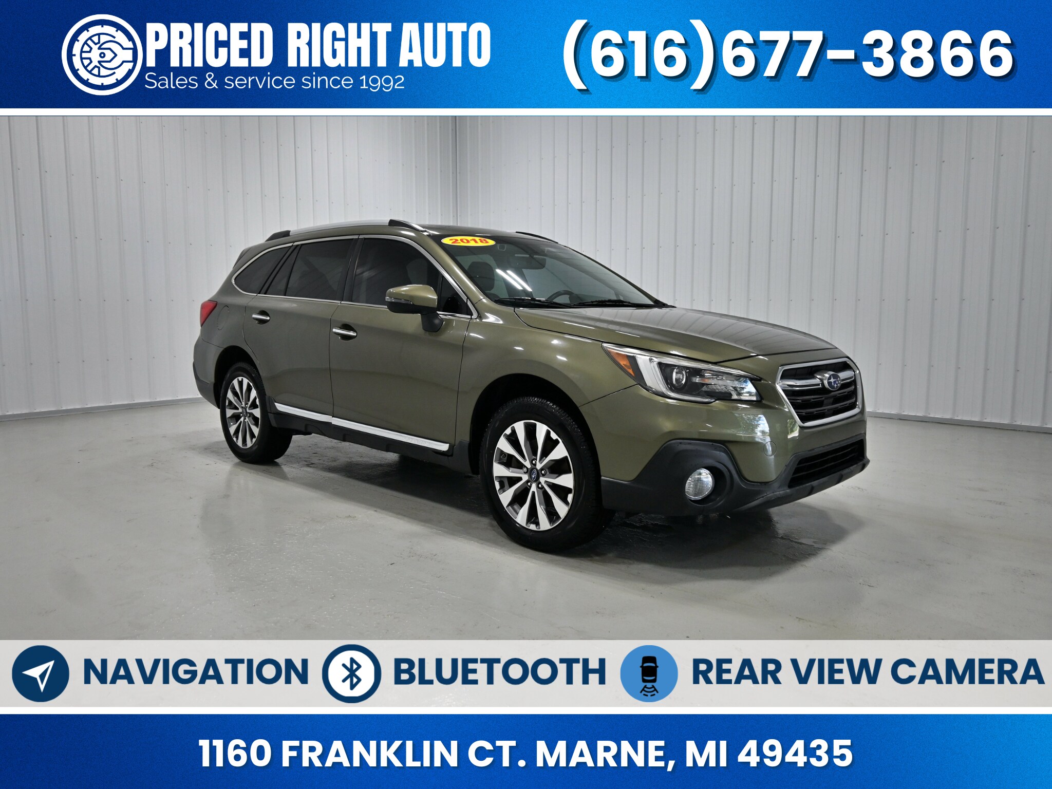 Wilderness Green 2018 Subaru Outback Wagon All-Wheel Drive Continuously Variable Transmission