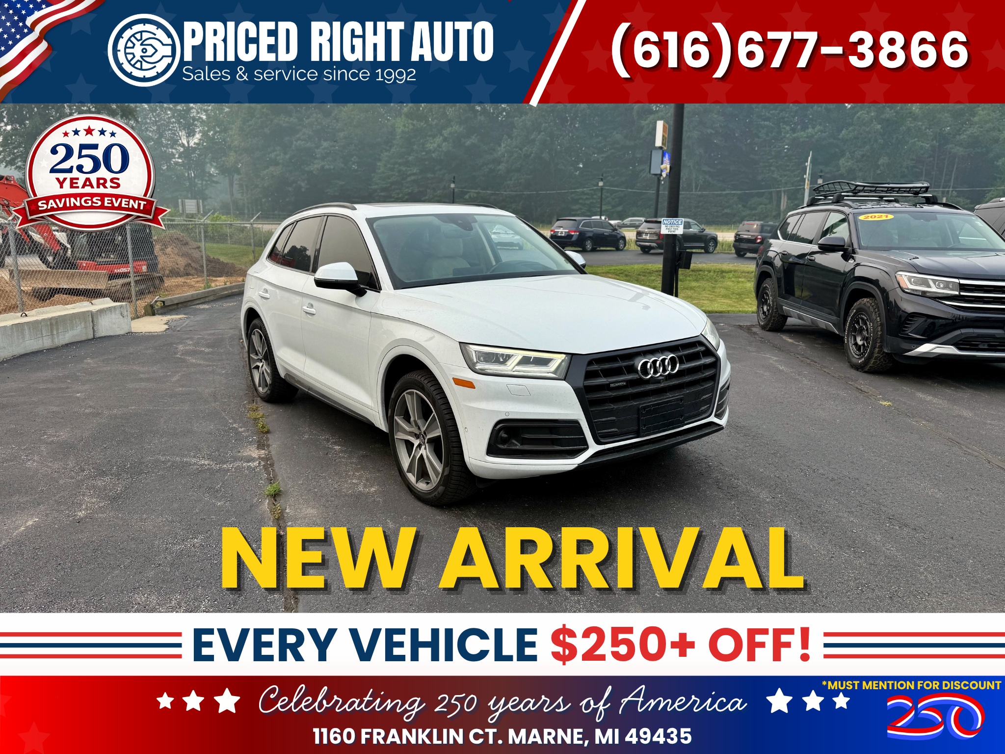 Glacier White 2019 Audi Q5 SUV / Crossover All-Wheel Drive 7-Speed Automatic