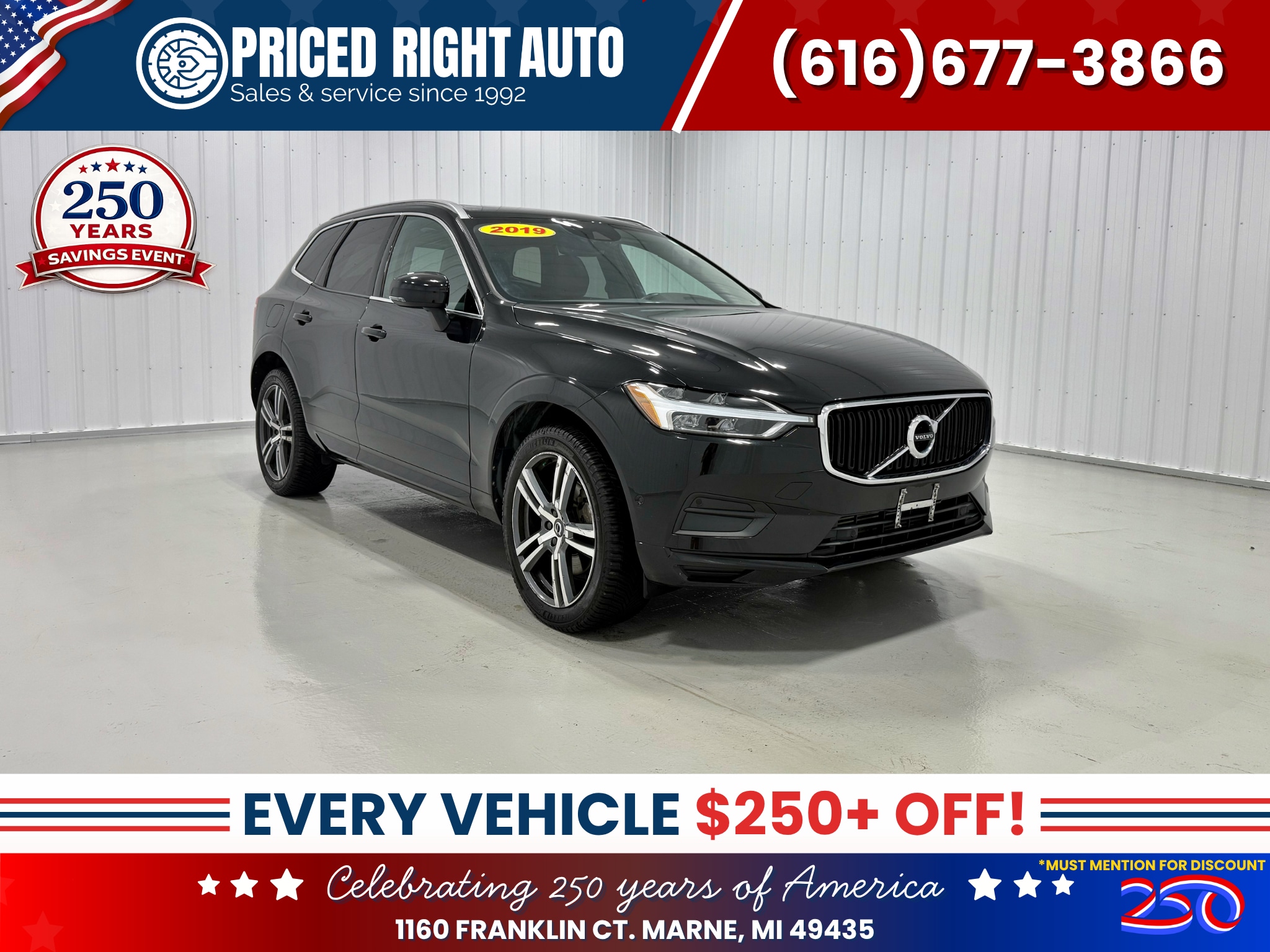 Onyx Black 2019 Volvo XC60 SUV / Crossover All-Wheel Drive Automatic