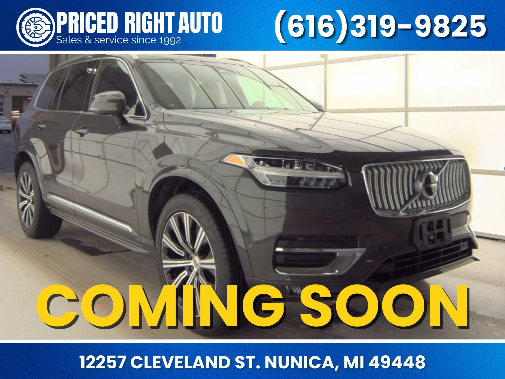 Platinum Gray Metallic 2023 Volvo XC90 B6 Plus Bright Theme 7-Passenger AWD SUV / Crossover All-Wheel Drive Automatic