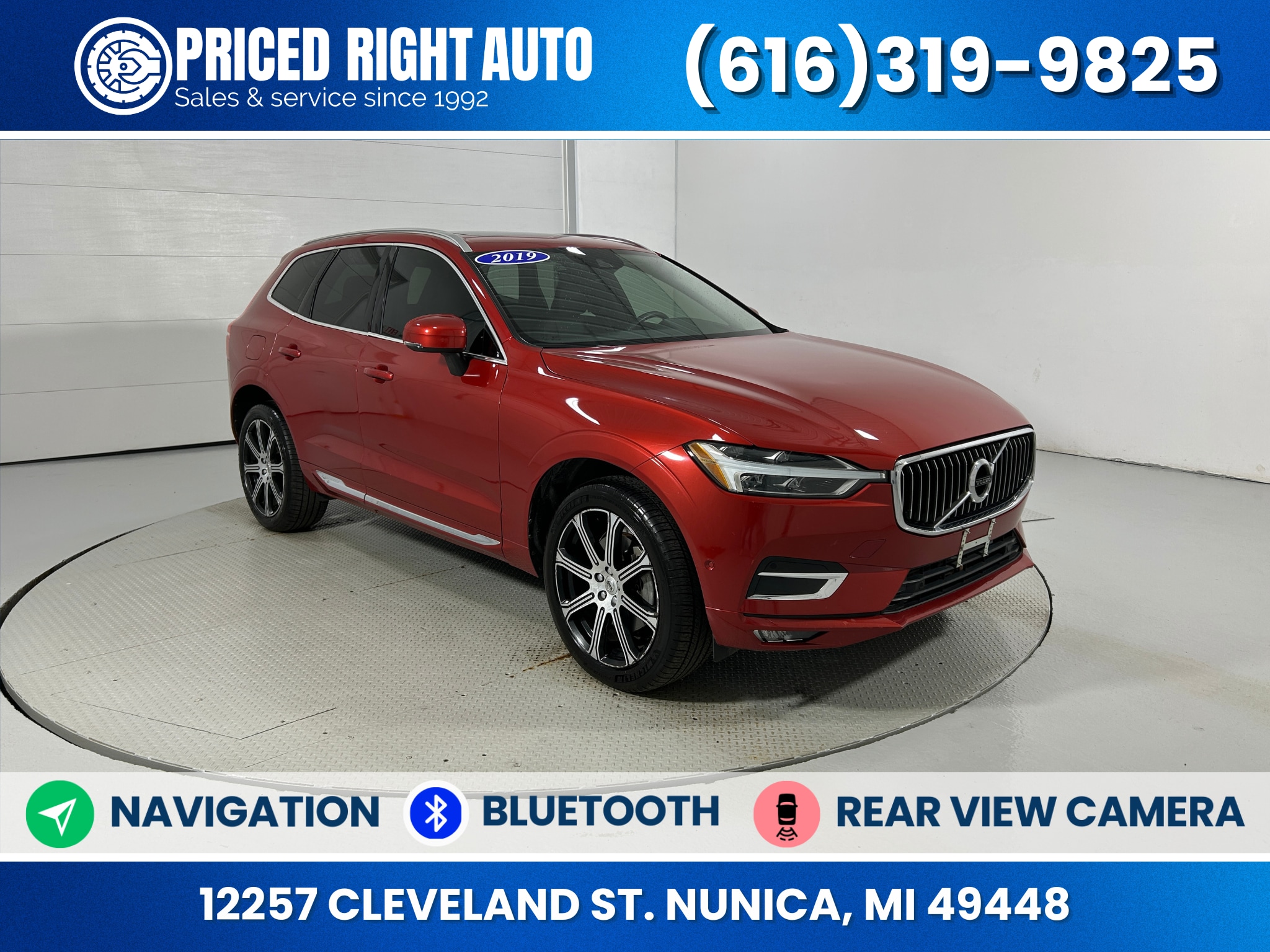 Fusion Red 2019 Volvo XC60 T6 Inscription AWD SUV / Crossover All-Wheel Drive Automatic