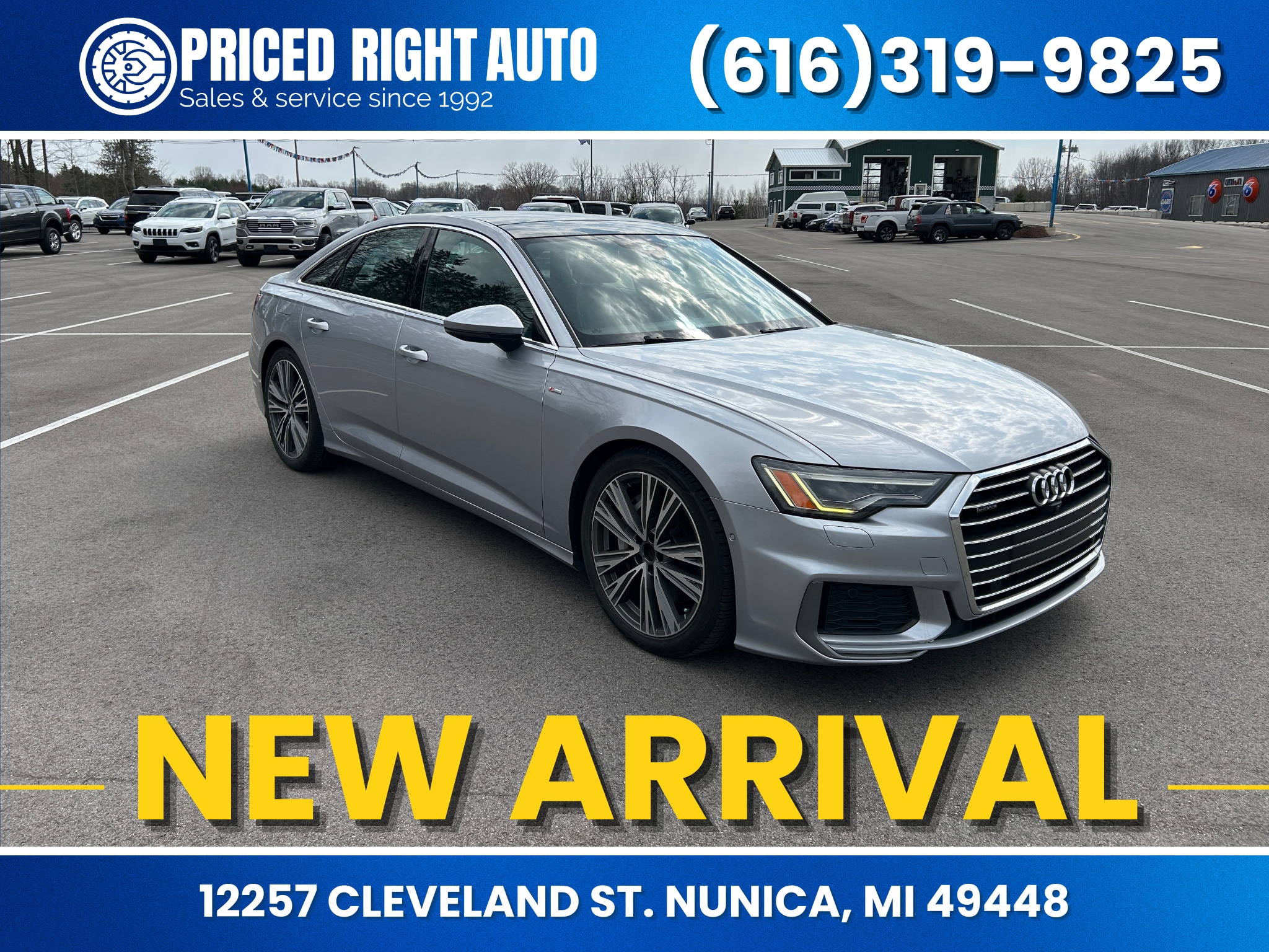 Florett Silver 2019 Audi A6 55 TFSI quattro Premium Plus Sedan AWD Sedan All-Wheel Drive 7-Speed Automatic