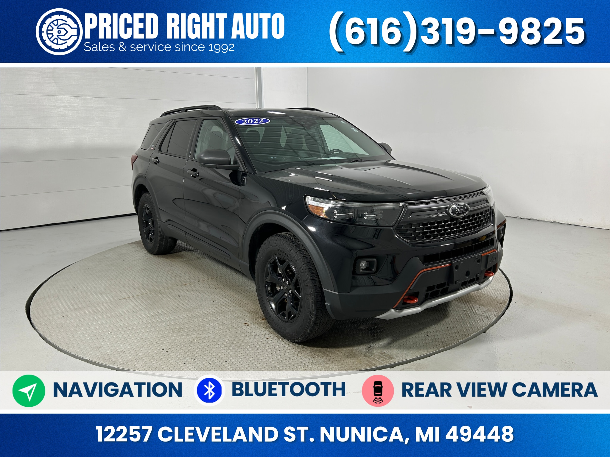 Agate Black 2022 Ford Explorer SUV / Crossover All-Wheel Drive Automatic