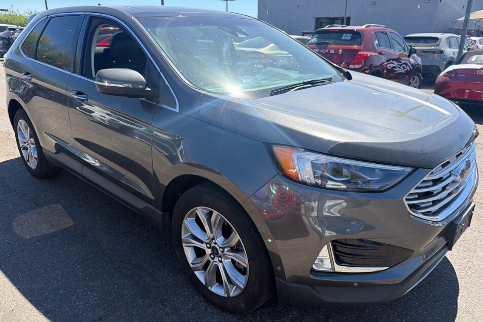 Stone Gray Metallic 2019 Ford Edge Titanium AWD SUV / Crossover All-Wheel Drive 8-Speed Automatic