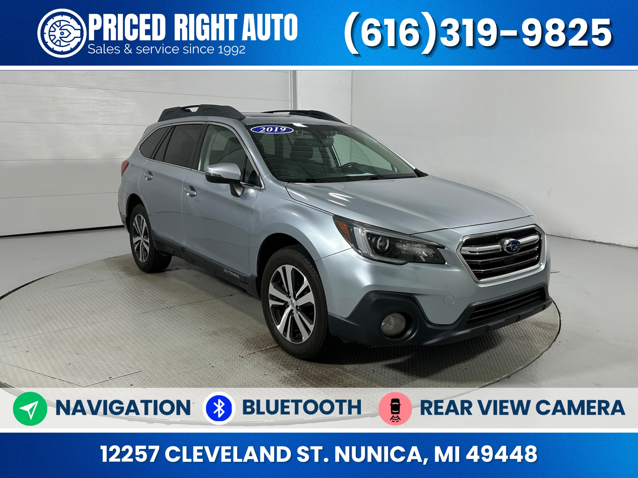 Ice Silver 2019 Subaru Outback Wagon All-Wheel Drive Continuously Variable Transmission
