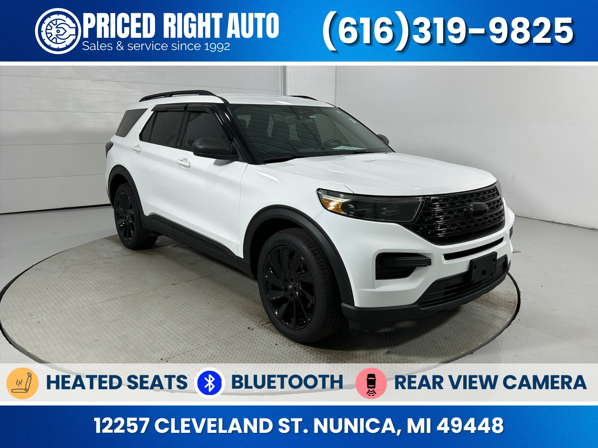 White Metallic 2020 Ford Explorer SUV / Crossover All-Wheel Drive Automatic