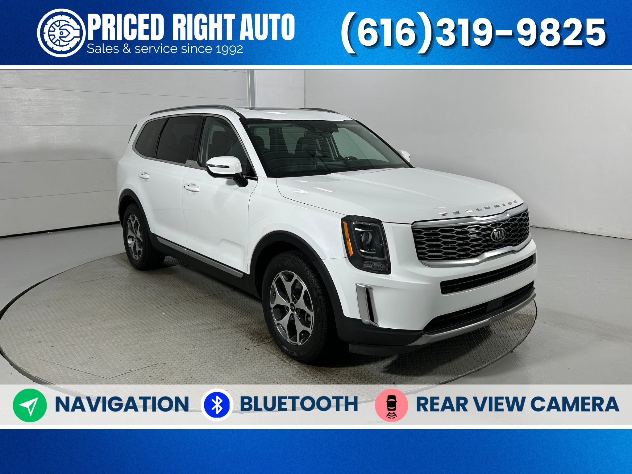Snow White Pearl 2020 Kia Telluride SUV / Crossover All-Wheel Drive 8-Speed Automatic