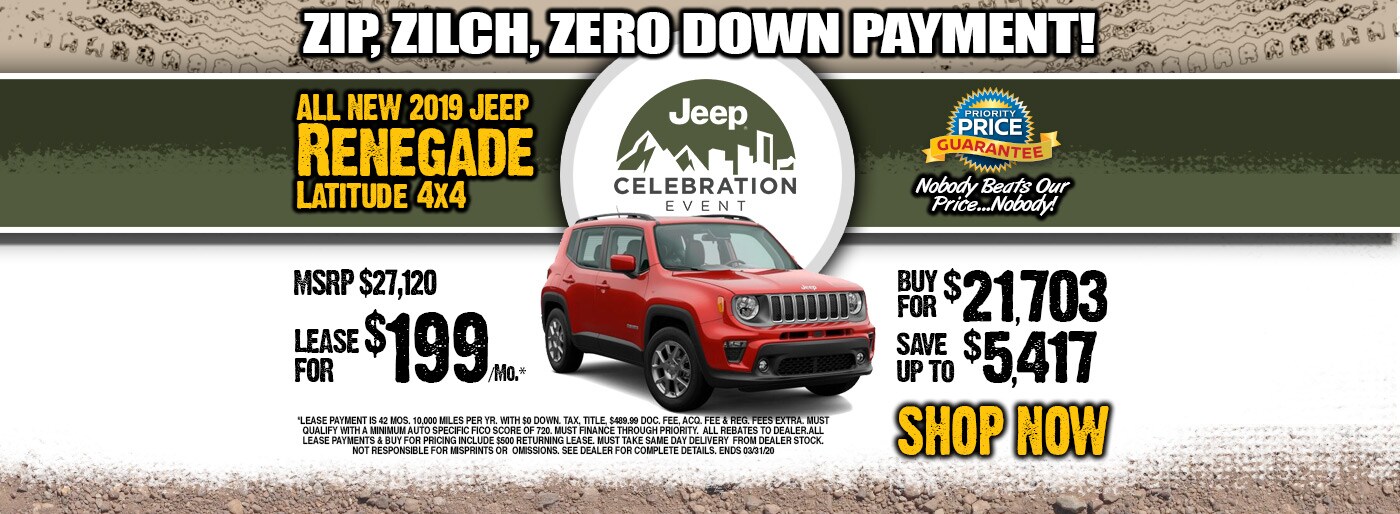 0 Down Payment at Priority Chrysler Dodge Jeep Ram of Salisbury