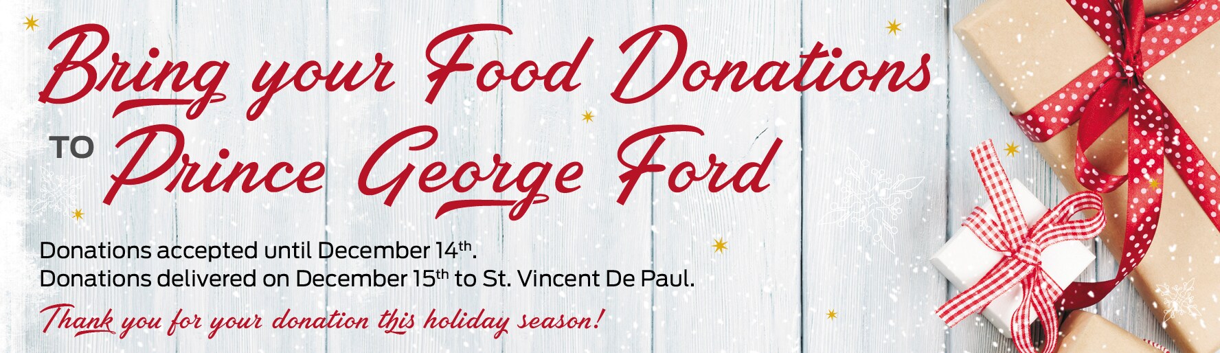 Food Donations For St. Vincent De Paul