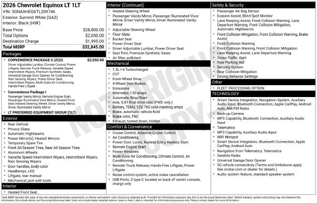 Used 2026 Chevrolet Equinox LT SUV