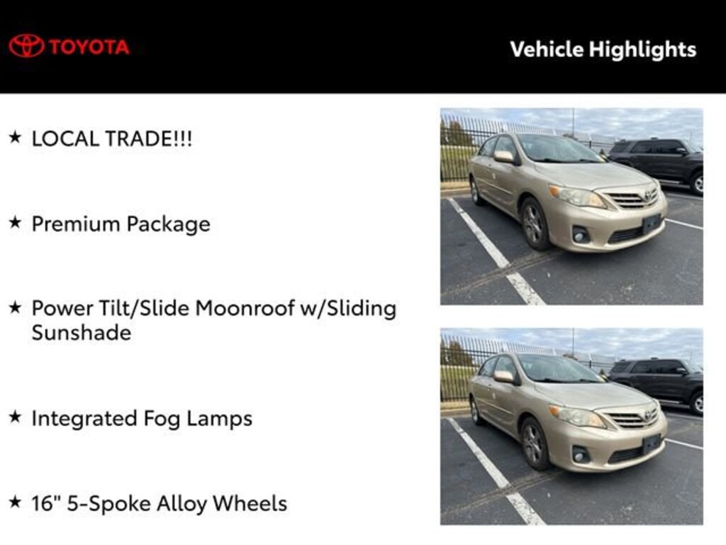 Used 2013 Toyota Corolla LE Sedan