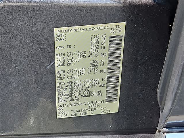 2016 Nissan Murano Platinum 36