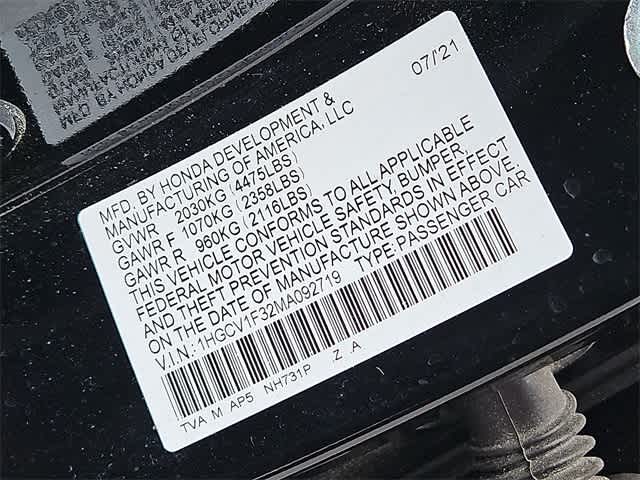 2021 Honda Accord Sport 37