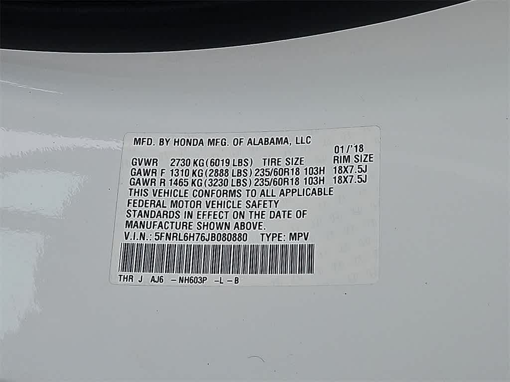 Thumbnail: 2018 Honda Odyssey - 27