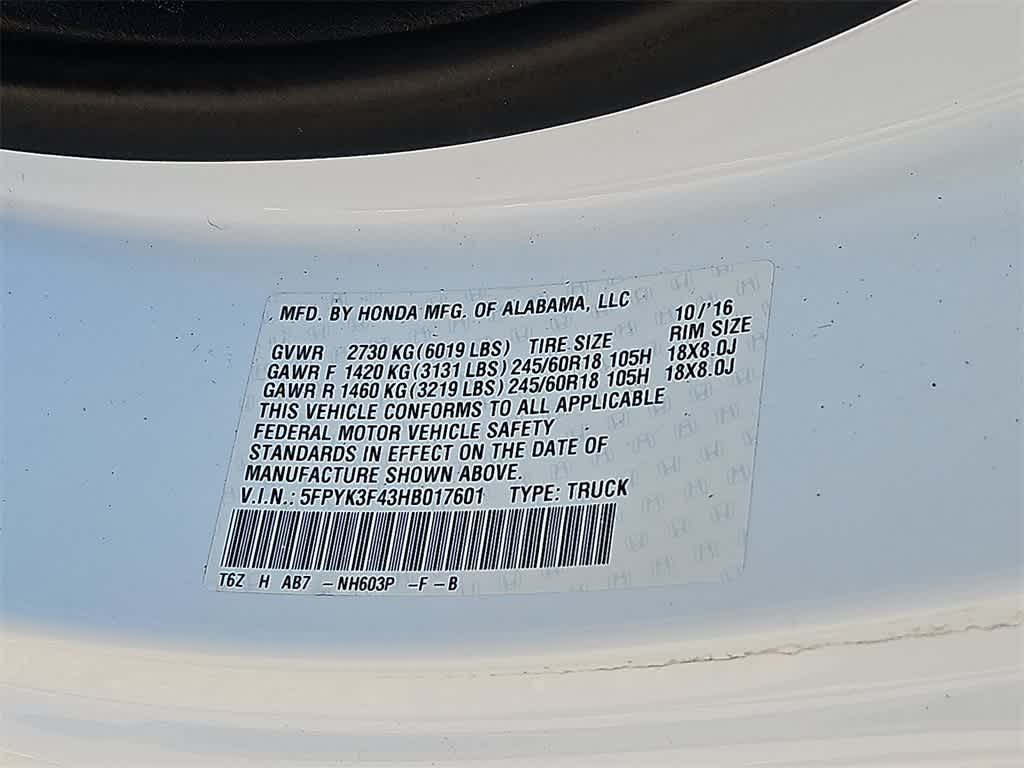 Thumbnail: 2017 Honda Ridgeline - 22