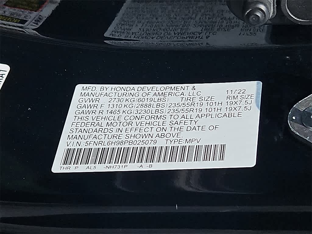 2023 Honda Odyssey Elite 29
