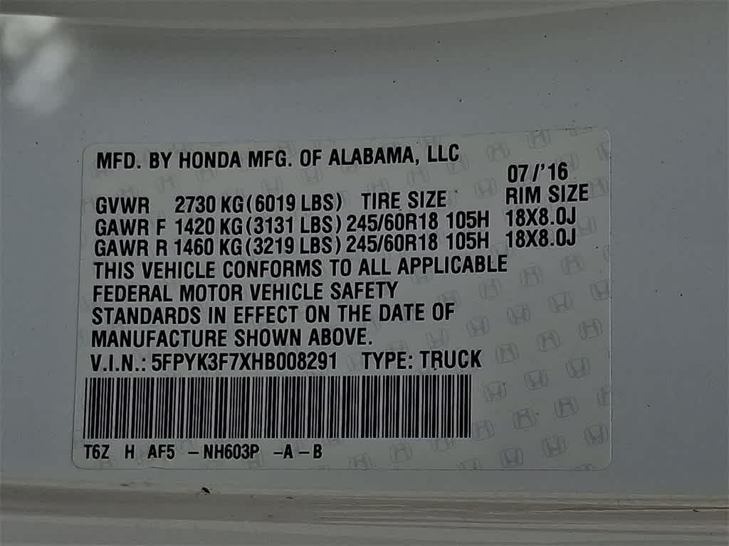 Thumbnail: 2017 Honda Ridgeline - 28