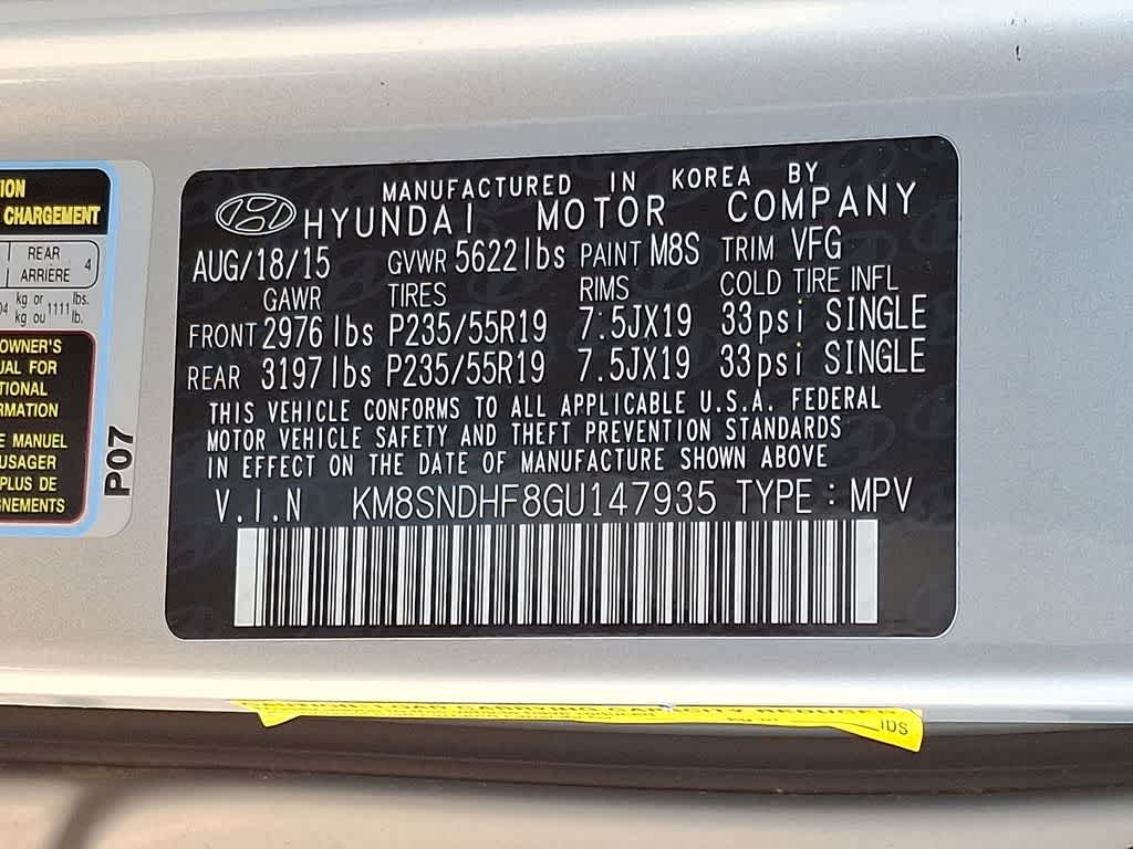 Thumbnail: 2016 Hyundai Santa Fe - 25