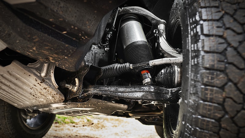 First-in-class Available Four-Corner Air Ride Adaptive Suspension