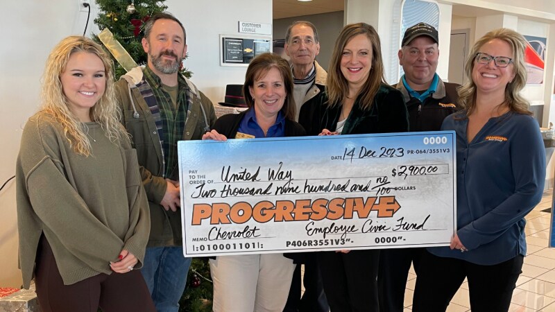 Progressive Chevrolet United Way Civic Fund Group Donation