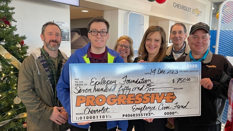 Progressive Chevrolet Epilepsy Foundation Civic Fund Group Donation