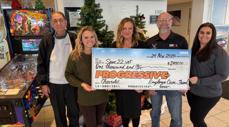 Progressive Chevrolet's Donation to Save22.vet
