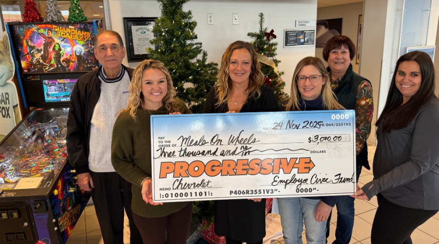 Progressive Chevrolet's Donation to Meals On Wheels 