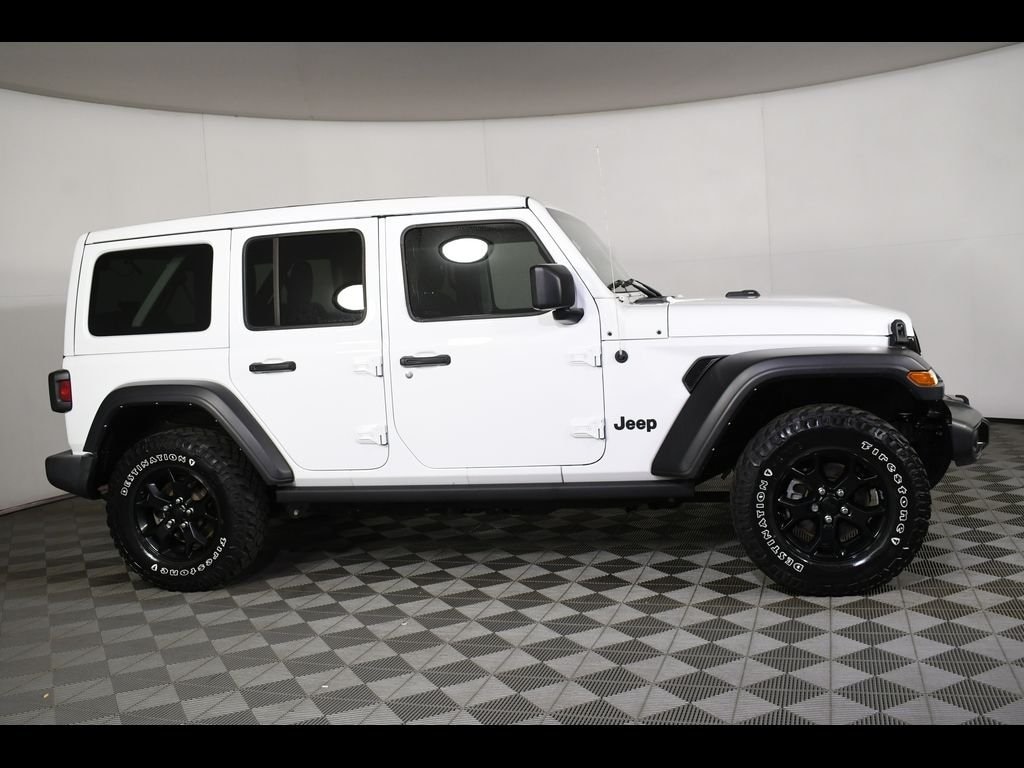 Used 2021 Jeep Wrangler Unlimited Willys with VIN 1C4HJXDN6MW836221 for sale in Massillon, OH